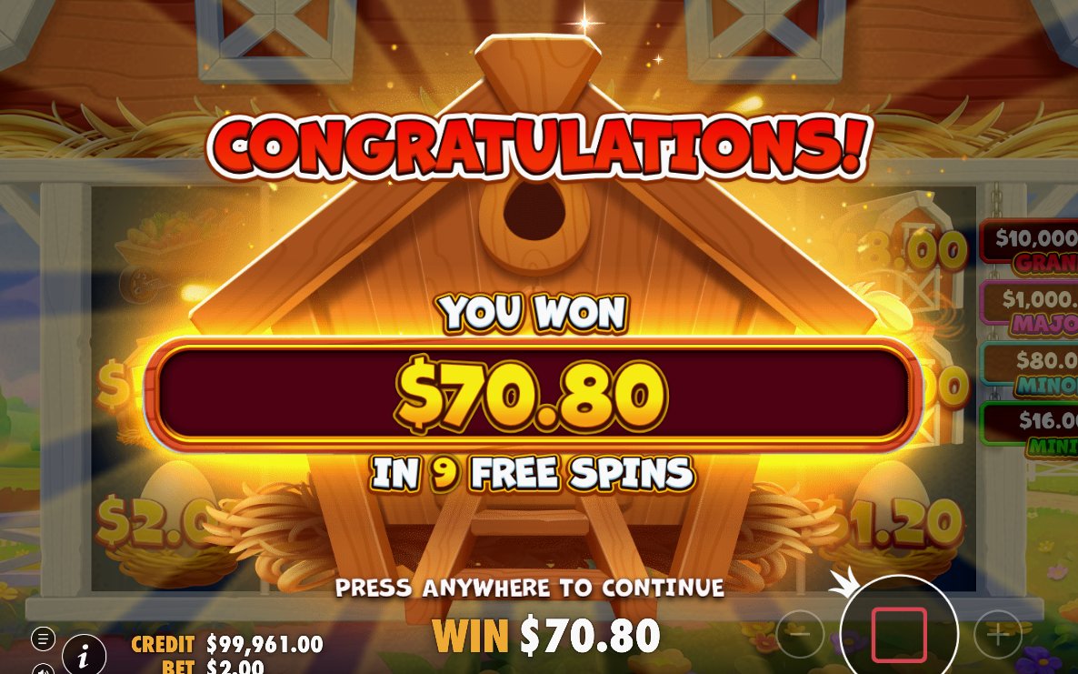 Free Spins on 5x3 with straw, wood and brick marks