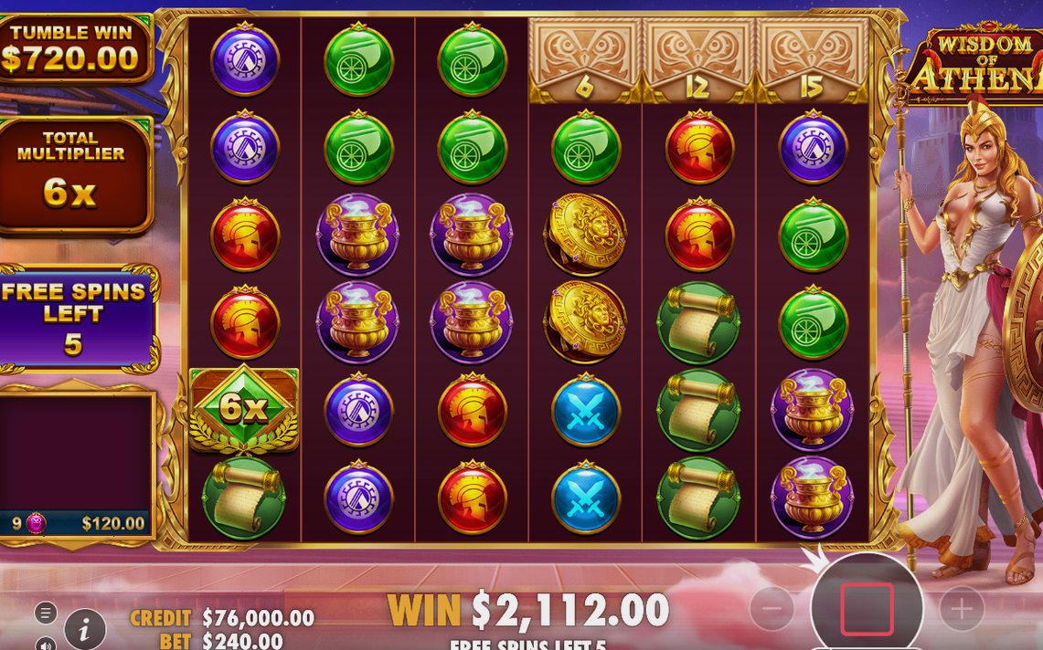 Free spins opening with the sixth row locked