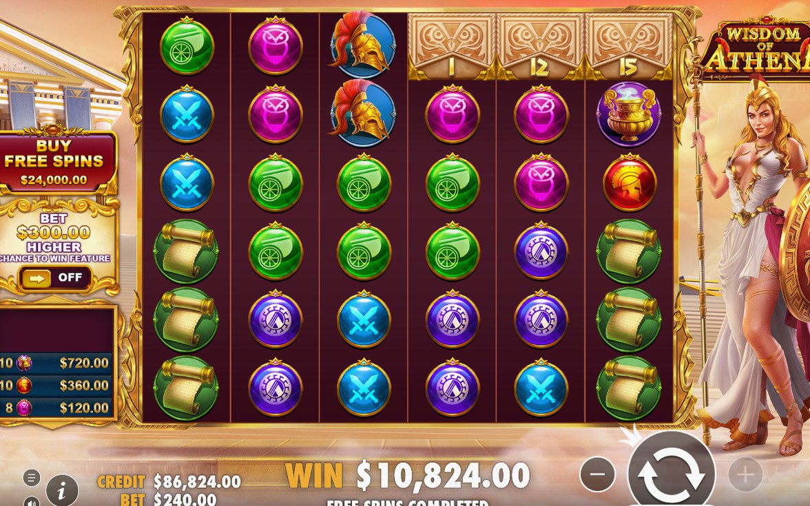 Win screen after tumbles on the 6x5 grid